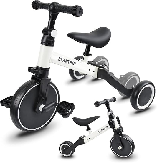 Elantrip 5 in 1 Balance Bike for 1 to 3 Years Old Kids,Toddler Tricycle Kids Trikes Tricycle, Best Toys for Boy & Girl, Balance Training,Adjustable Seat and Removable Pedal