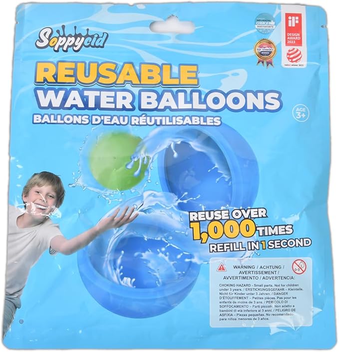 18Pcs Reusable Water Balloons for Kids, Pool Beach Water Toys for Boys and Girls, Outdoor Summer Toys for Kids Ages 3-12