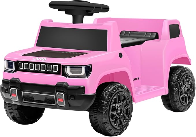 6V Ride On Car for Toddlers, Electric Car with Music, Horn, Pedal, for Ages 18–96 Months, Pink