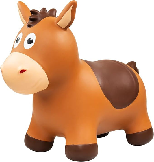 PlayZap Bouncy Horse Hopper, Bouncy Animals Hopper for Toddlers, Inflatable Jumping Ride on Bouncer, Kids Hopping Toys for 18M 2 3 Years Old Boys Girls Gifts