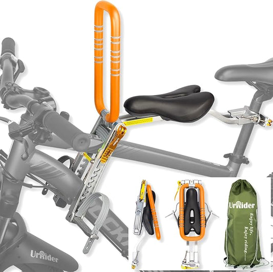 Child Bike Seat, Front Mount Kids Bike Seat,Fit Mountain Bikes, Cruiser Bikes, Folding Bikes, Ultra Light,Portable, Tool-Free, Quick-Release,Toddler Bike Seat for 2-6 Years(up to 60lbs)