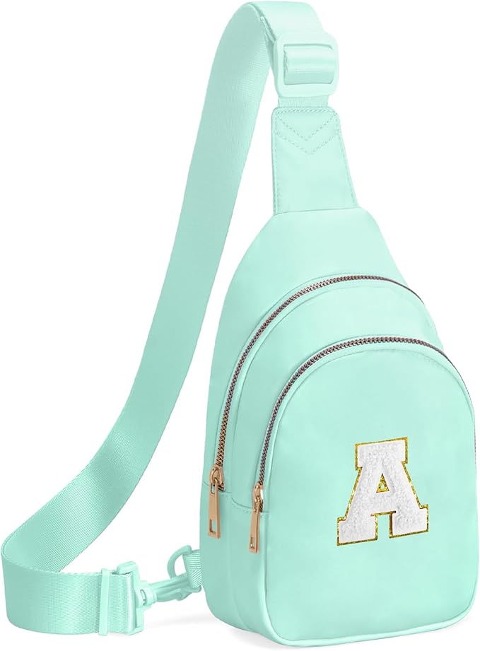 Birthday Gifts for 7 8 9 10 11 12 13 Year Old Girls Small Initial Sling Bag Cross Body Bag Fanny Pack for Girls