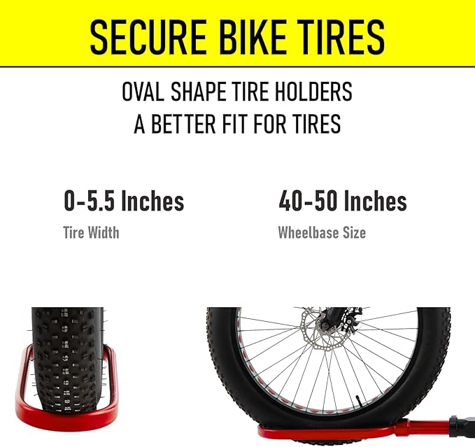 2 Inch Hitch Bike Rack for Car Hitch-Mount, Hitch Ebike Rack for Car 1 Bike, Car Bicycle Rack for SUV (Black & Red)