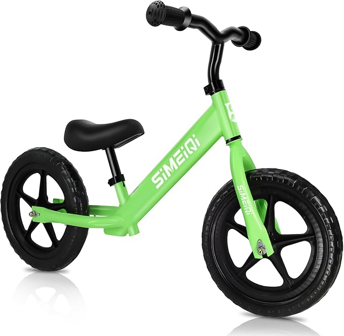 SIMEIQI 12" Balance Bike for Boys Girls 2 3 4 5 Years Old No Pedal Walking Balance Training Sports Bicycle for Kids Toddlers