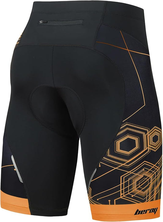 beroy Men's Comfortable Bicycle Cycling Pants, 3D Padded Bike Shorts