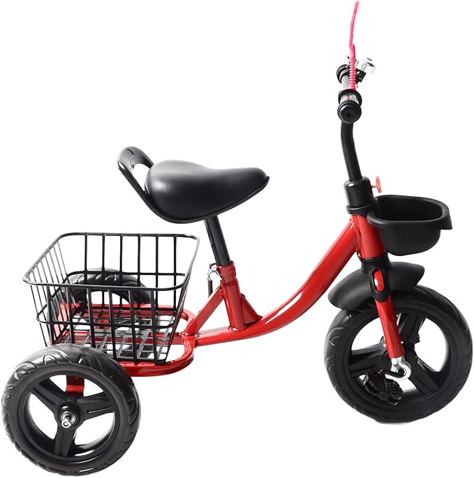 Kids Tricycle for 1-6 Year Olds Ride Fun for Kids, Toddler Tricycle, Pedal Design, Indoor and Outdoor Use, with Storage Basket, for Boys Girls Trike