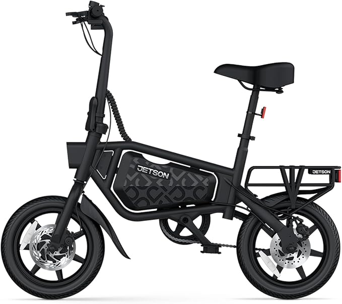 Jetson Bolt Folding Electric Ride-On Bike, Easy-Folding, Built-in Carrying Handle, Twist Throttle, Up to 15.5 MPH, Ages 13+