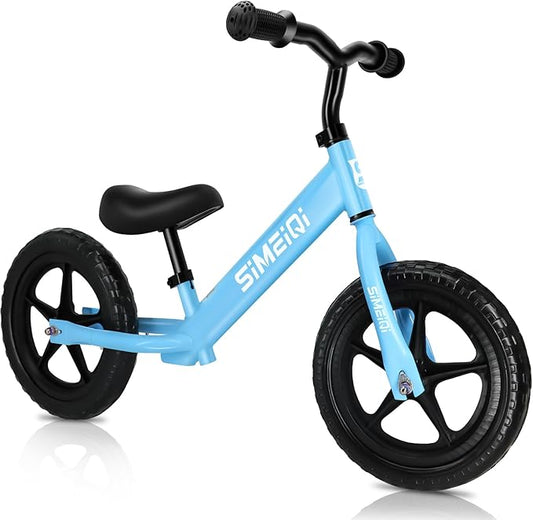 SIMEIQI 12" Balance Bike for Boys Girls 2 3 4 5 Years Old No Pedal Walking Balance Training Sports Bicycle for Kids Toddlers