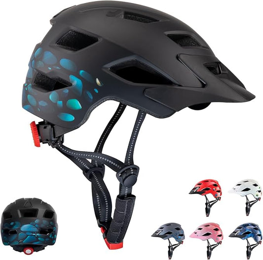 Kids Bike Helmet for Boys & Girls Ages 5-8-14,Lightweight Adjustable 50-57cm Bicycle Helmet with Visor & Reflective Strap，CPSC Certified for Cycling, Skating, Scooters
