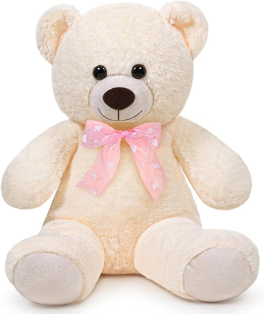 Teddy Bear Stuffed Animal 16'' Small Teddy Bear Plush Toy Gift for Valentine Christmas Birthday White