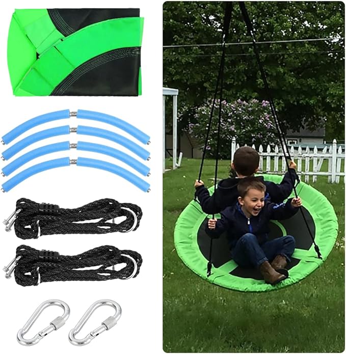 Saucer Tree Swing Seat for Kids 40 Inch Outdoor Round Tree Swing for Children Outdoor Swing Set Accessories