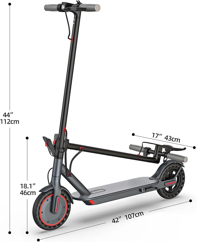Electric Scooter Adults, Powerful 350W E-Scooter, Max 19 Mph & 15-19 Miles Range Scooters, Folding Scooters with 8.5" Solid Tires, Commuting Scooter Kick Scooter with APP Control (Seats Optional)