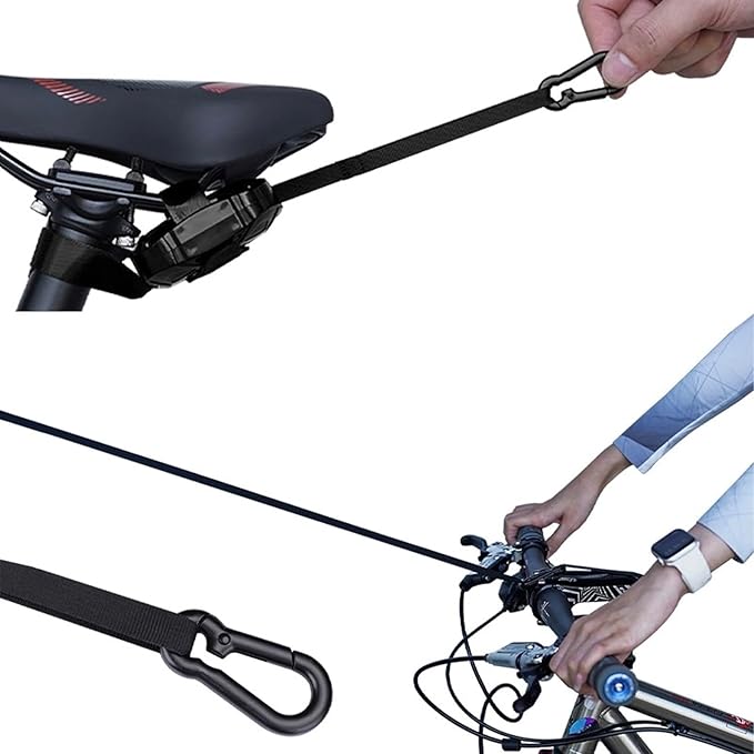 ENLEE Mountain Bike Tow Strap for Kids, Auto-Retractable Outdoor Riding Parent-Child Tow Rope with One Hook