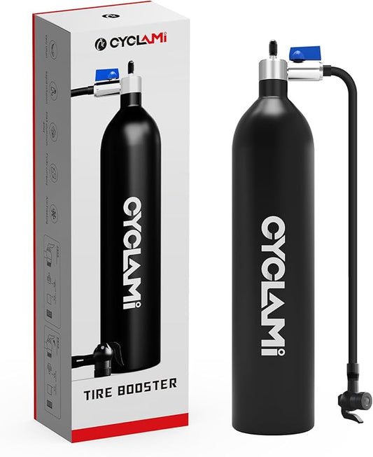Tire Booster - 1.2L Aluminum Alloy MTB Road Inflator Tire Air Bottle - Valve Gas Cylinder & Accessories