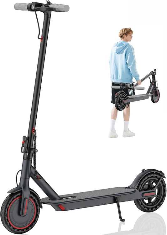 Electric Scooter - 8.5"/10" Solid Tire, Powerful 350W/500W Motor, Top Speed 19 MPH, Max 16-22 Miles Ranges, Load 265LBS, Aluminum Alloy Frame Foldable Commuting Escooter for Adults & Teens