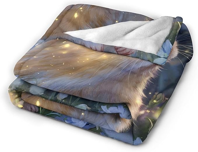 Hamster Blanket Gifts for Girls Boys Cute Animal Lover Throw Cozy Plush Fleece Flannel Lightweight Fuzzy Blankets for Women Men 80"X60"