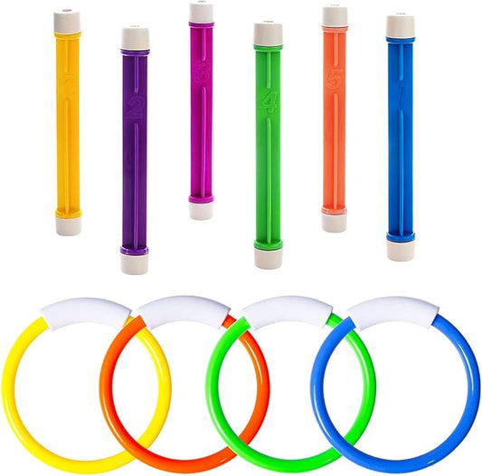 Underwater Pool Toys for Kids Ages 4-8, Summer Training Swim Pool Diving Toys Gift Set, Swimming Pool Toys for Kids Ages 8-12 for Fun Water Toys Games