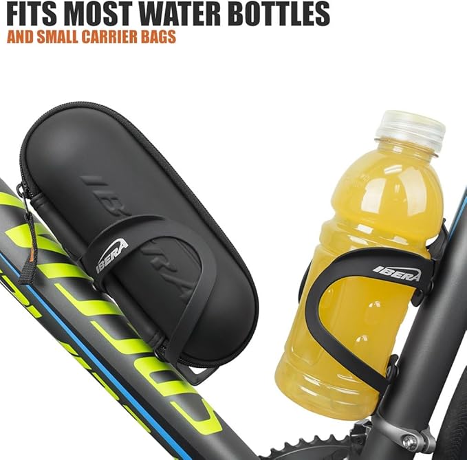 Ibera Bike Water Bottle Holder, Quick Access Water Bottle Holders for Bike with Firm Grip, Lightweight Aluminum Cage, Fits Standard & Oversized Bottles, Stylish Easy Mount Bikes Bottle Holder