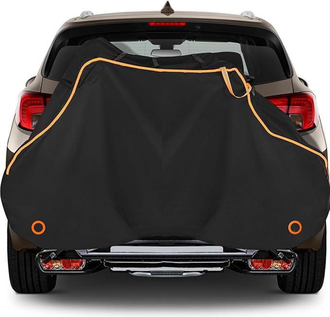 Bike Cover Waterproof Outdoor Storage 2 Bikes,Fit Mountain Road Beach Bicycle Covers, Rain Dust Resistant Wind Proof,83L x 41W x 26H Inch (Black)