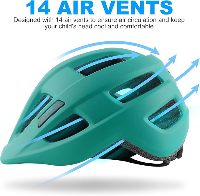 Kids Bike Helmet for Ages 1-8 Years, Adjustable Toddler Boys and Girls Helmets, Lightweight Child Infant Bicycle Cycling Scooter Sports Helmet 48-54cm