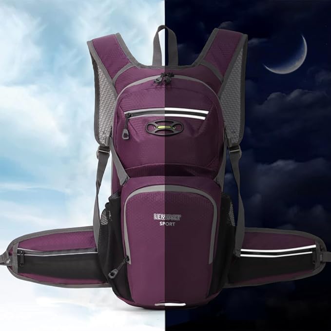 Hiking Daypack Waterproof Biking Backpack 15L Lightweight Durable Backpack for Ski Snowboarding Running MTB Cycling