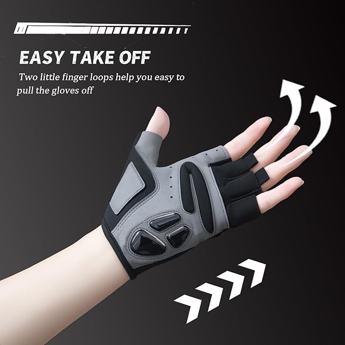 Cycling Gloves,Gel Padded Bike Gloves for Men Cycling,Anti-Slip & Shock-Absorbing Lightweight & Breathable Design Road Bicycle Half Finger for Women