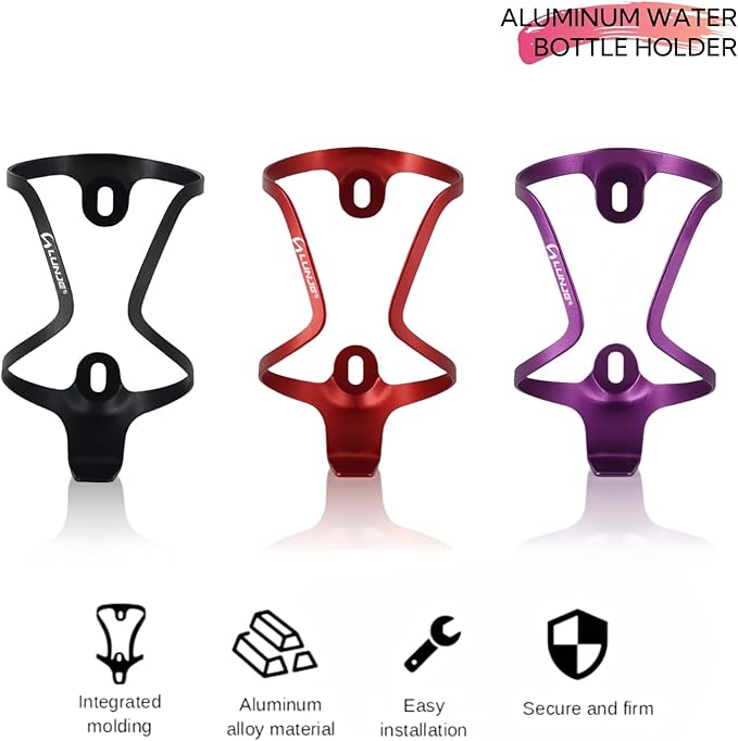 Bike Water Bottle Holder: Ultra-Light Bicycle Bottle Cages with Screws, Alloy Aluminum, Universal Bike Cup Holder Rack for Road MTB Bikes(RED)