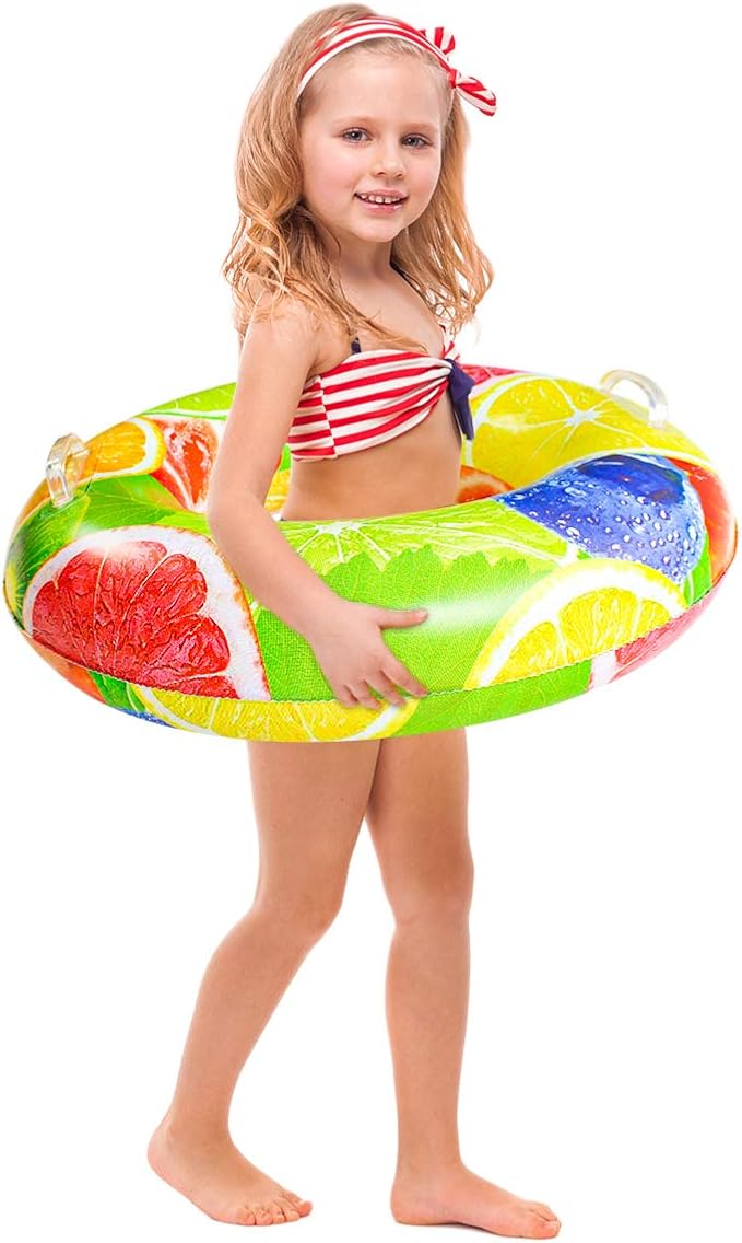 Pool Floats for Adults and Kids, Swim Ring Tube for Kids, Pool Floats with 2 Handles, Beach Floats Suitable for Adults and Kids