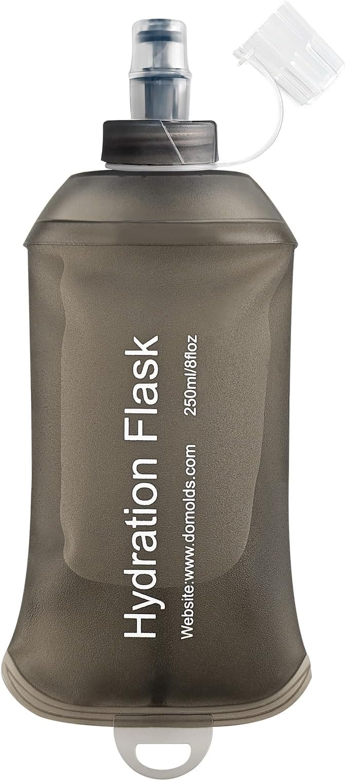 250ml Soft Flask Soft Water Bottle for Running, Hiking, Travelling, Cycling and Climbing - Gray