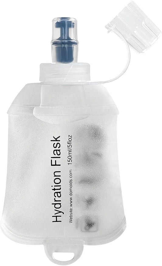 150ml Soft Flask Soft Water Bottle for Running, Hiking, Travelling, Cycling and Climbing - White