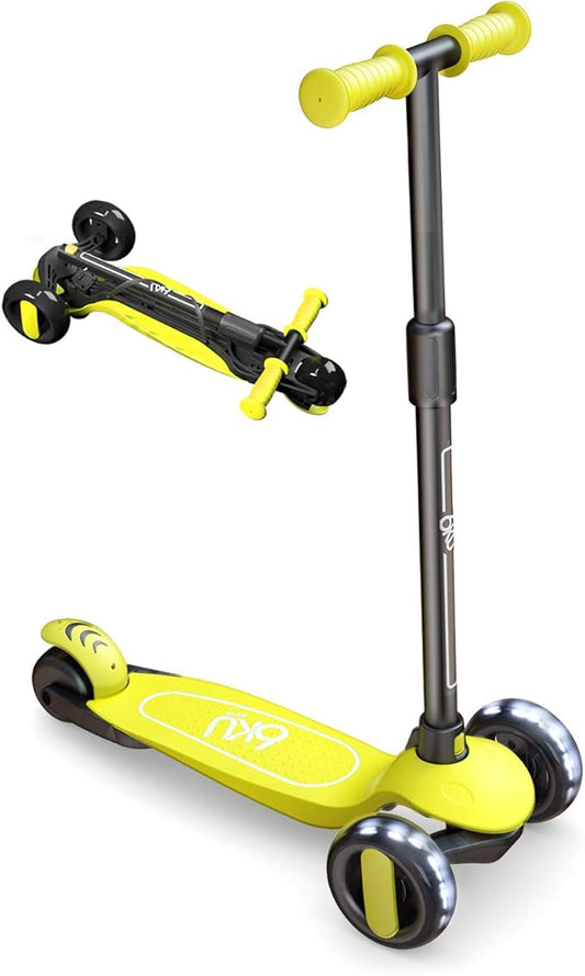 6KU Scooter for Kids Ages 3-10 with Flash Wheels, Kids Scooter 4 Adjustable Height, Toddler Scooter Extra-Wide PU LED Wheels, 3 Wheel Scooter for Kids for Girls & Boys Learn to Steer…