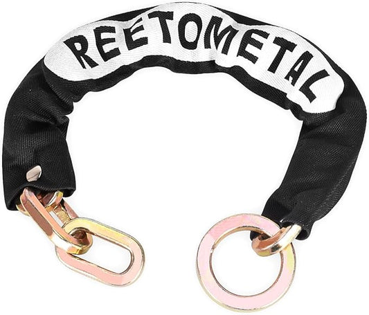 Heavy Duty Security Chain, 2FT x 3/8" Thick Hardened Steel Cut Proof Anti-Theft Lock Chain for Motorcycles, Bikes, ATVs, Trailers, Fences, etc.