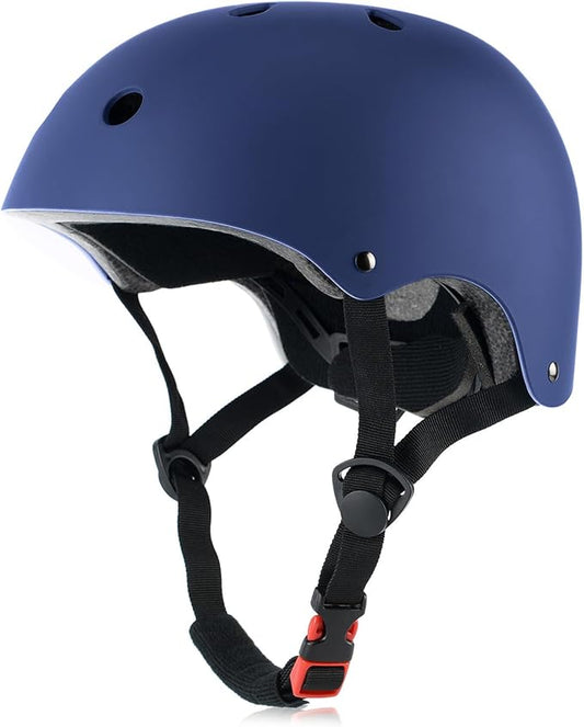 Skateboard Bike Helmet, Lightweight Adjustable, Multi-Sport for Bicycle Skate Scooter, 3 Sizes for Adult Youth & Kids