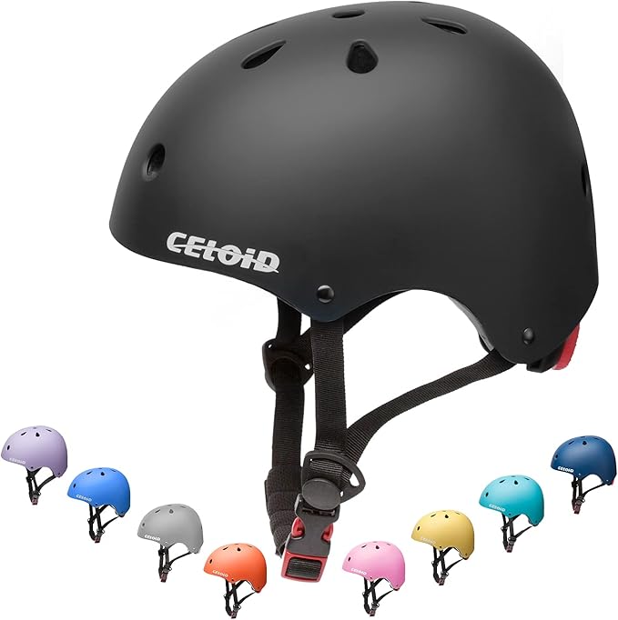 Kids Bike Helmet,Toddler Skateboard Helmets for Ages 2-3-5-8-14 Years Boys Girls，Adjustable Multi-Sport Bicycle Skateboarding Football Roller Skating Scooter Rollerblade Balance Bike Helmet