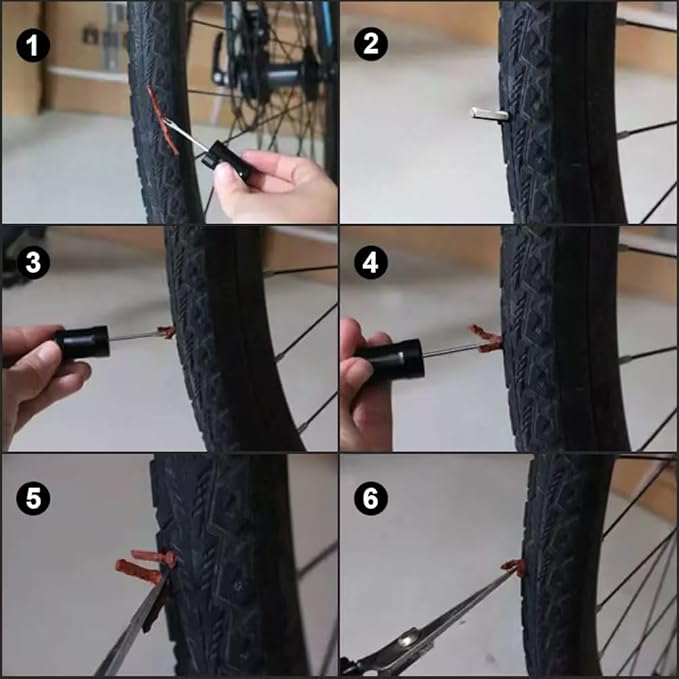 Tubeless Tire Repair Bacon Plugs Strips Refills Kit for Bike Tires- 30 Rope Plug Pack for Road & Mountain Bicycle Tires Repair