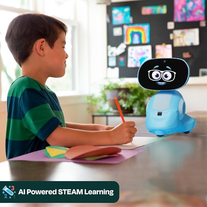 Miko 3 AI Robot for Kids – Smart Educational & STEAM Learning Robot with Interactive Apps, Games, Stories & Activities for Girls & Boys Ages 5–10 | Blue