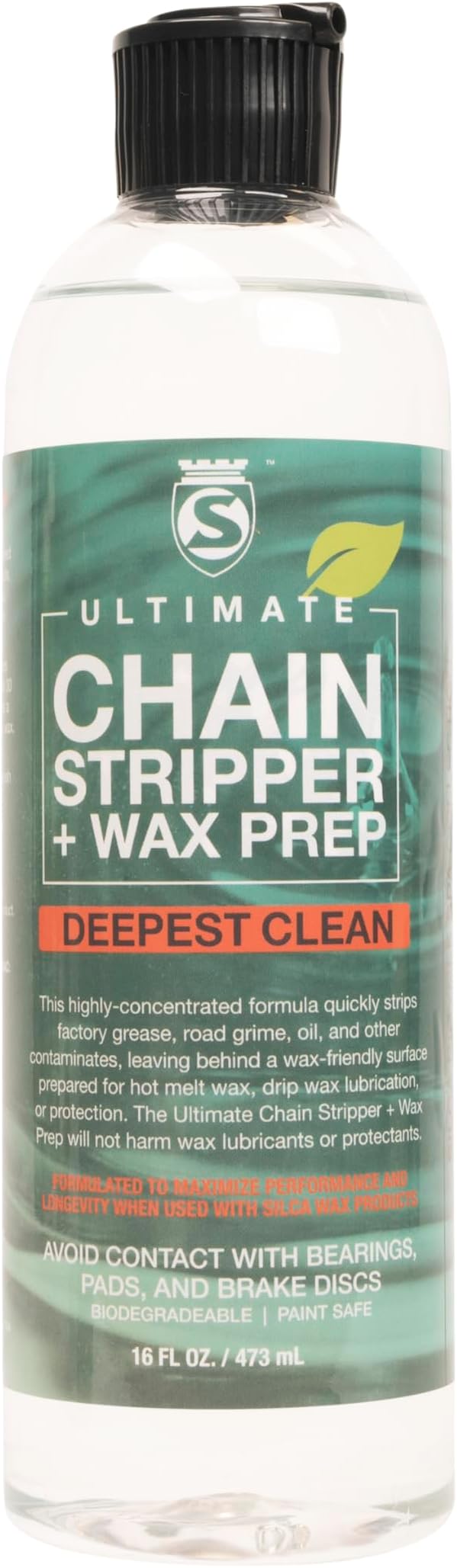 SILCA Professional Bike Chain Stripper- Deep clean in 10 Minutes, simple application, Drip On & Rinse off with water | Lift and Encapsulate cleaning technology - 16oz Drip Bottle