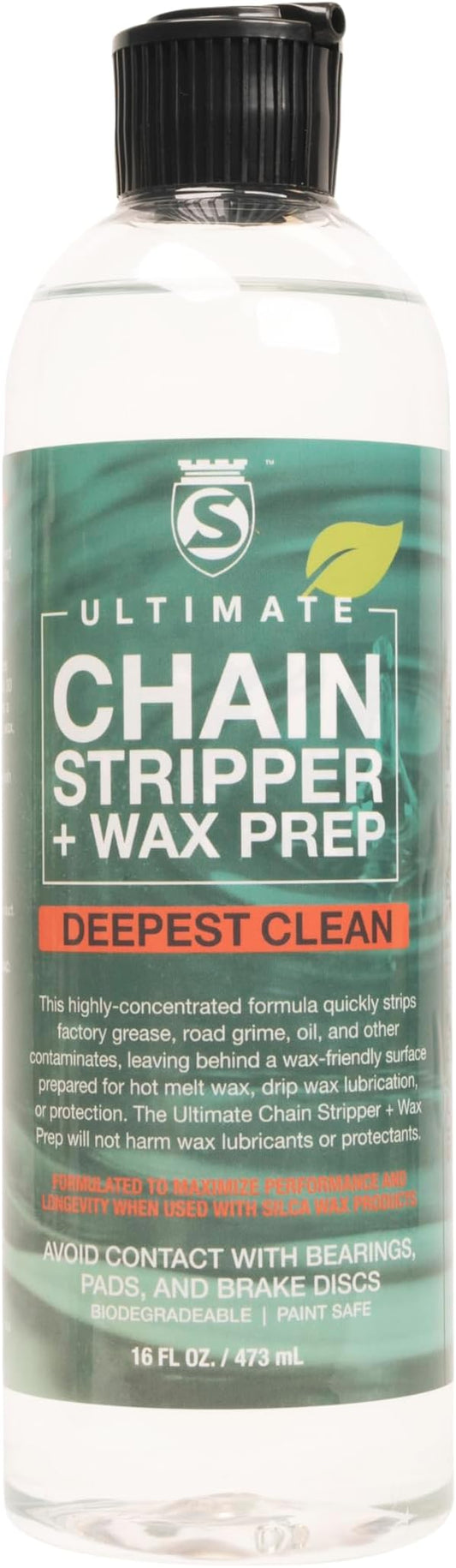 SILCA Professional Bike Chain Stripper- Deep clean in 10 Minutes, simple application, Drip On & Rinse off with water | Lift and Encapsulate cleaning technology - 16oz Drip Bottle