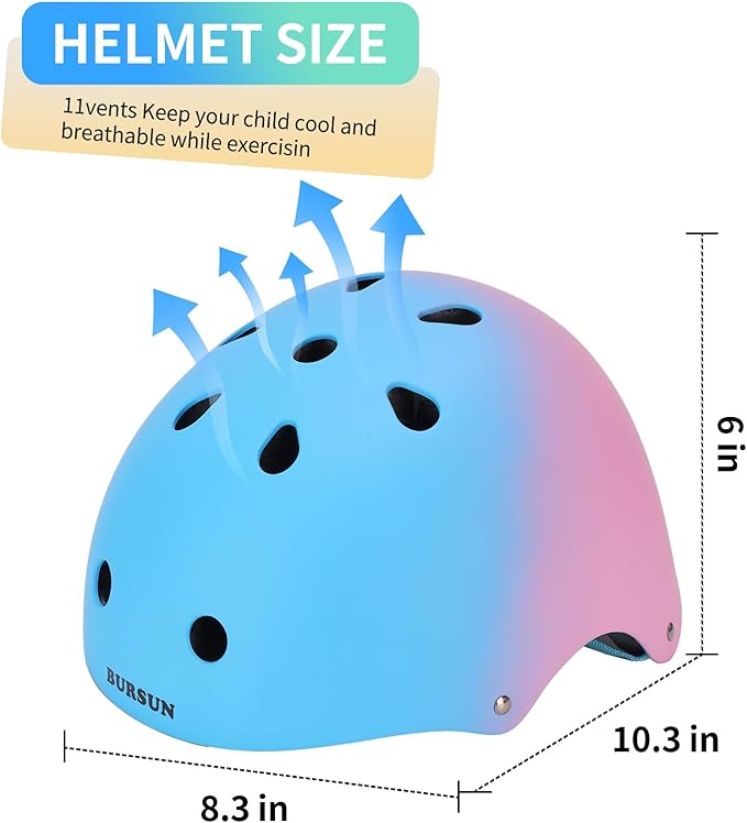 Kids Helmet Toddler Bike Helmets for Ages 2-3-5-8-14 Years Kids Girls Boys Youth, Adjustable Multi-Sport Helmet for Skateboard Cycling Scooter Balance Bike Inline Skating Longboard Roller Skate