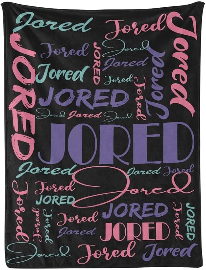 Dr.TOUGH Personalized Name Blanket Personalized Blanket for Adult Kids Flannel Customized Personalized Blankets and Throws