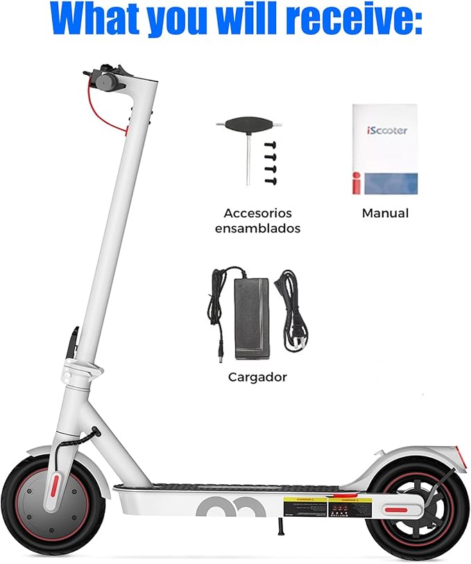 iScooter Electric Scooter for Adults, 23/18/12 Miles Long Range,22/19/18 Mph Top Speed, Commuting Electric Scooter with Cruise Control, Double Braking Systems Escooter for Adults and Teens