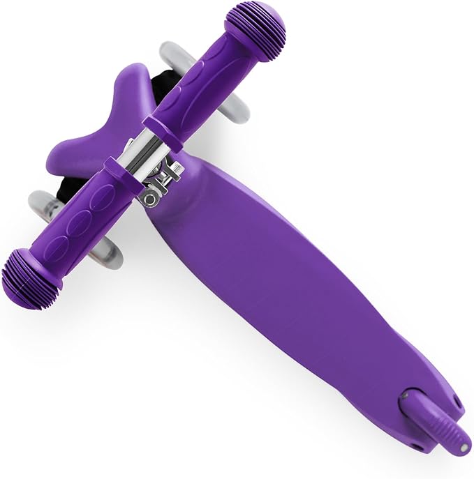 Kids Scooter, Children and Toddler 3 Wheel Kick Scooter for Boys & Girls Ages 2-5, LED Lighted Wheels and 3 Adjustable Height Handlebars, Lean-to-Steer