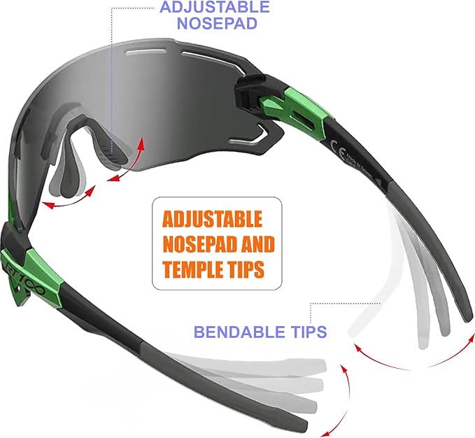 RIDE YOUR WAY Professional wrap around Frameless Cycling Sunglasses for Men and Women