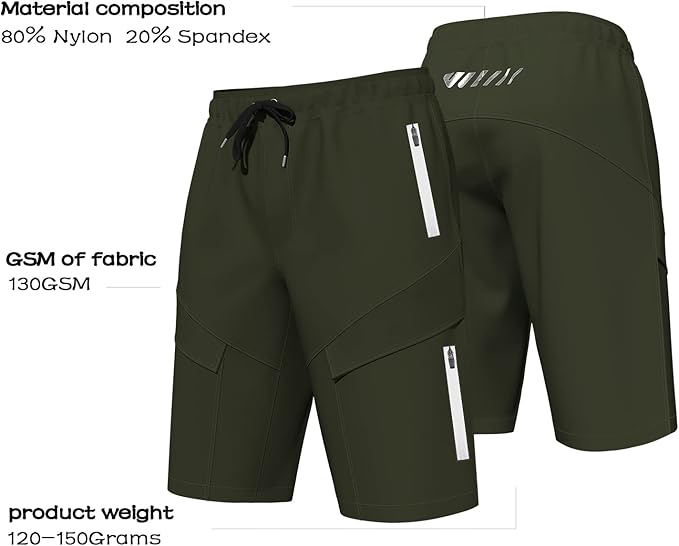 Lo.gas Mountain Bike Shorts for Men,3D Padded Loose-fit Cycling Biking Bicycle Shorts Mens with Underwear Zipper Pockets