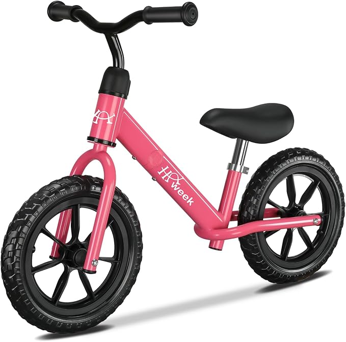 Toddler Balance Bike 12” No Pedal Training Bicycle for Kids 24 Months to 5 Years Tool-Free Adjustments Seat and Handlebar Best Gift for 2 3 4 5 Boys Girls