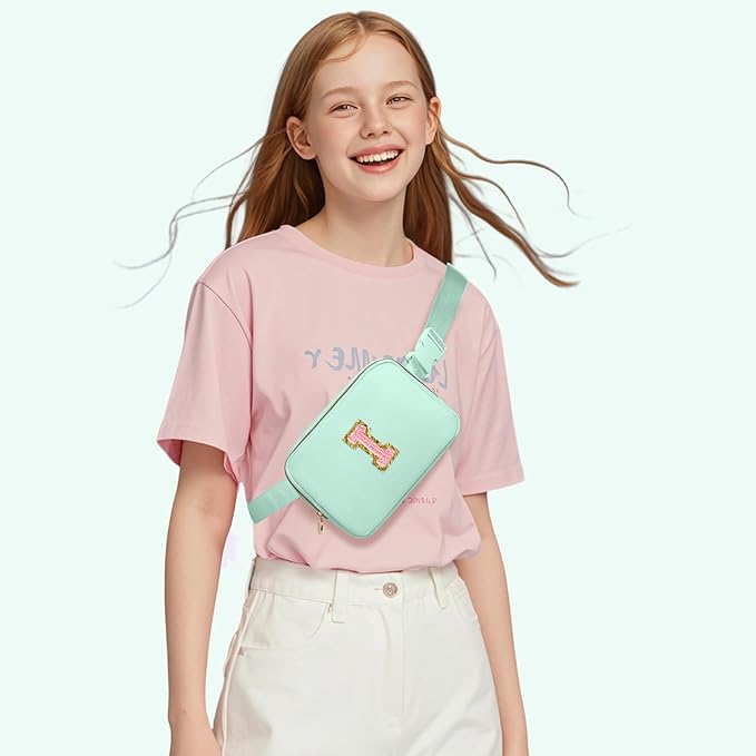 Birthday Gifts for 3 4 5 6 7 8 9 10 11 12 13 14 Year Old Girls, Graduation Gifts for Teens Kids Daughter Sister Her,Fanny Pack Crossbody Bag Belt Bag Cute Trendy Stuff (Green, I)