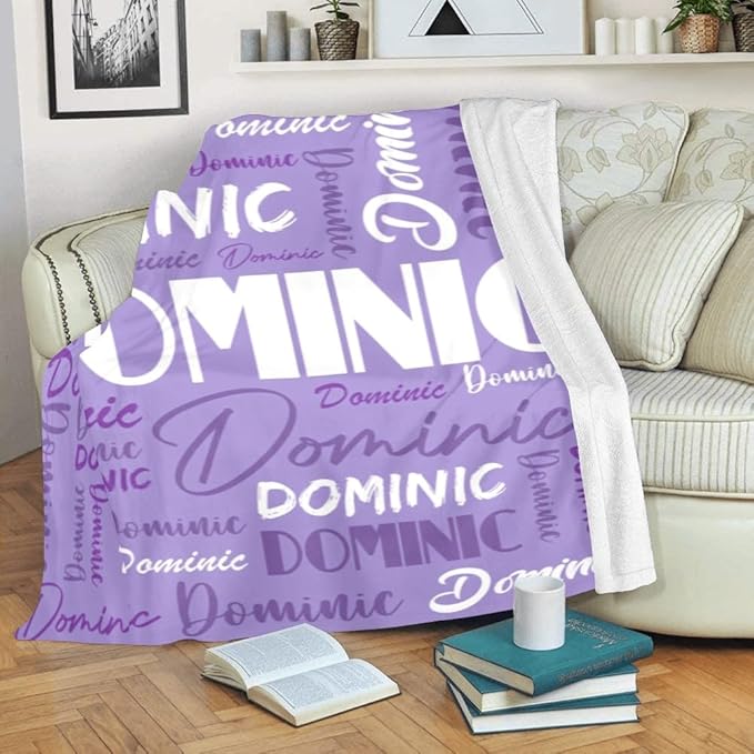 Dr.TOUGH Personalized Name Blanket Personalized Blanket for Adult Kids Flannel Customized Personalized Blankets and Throws