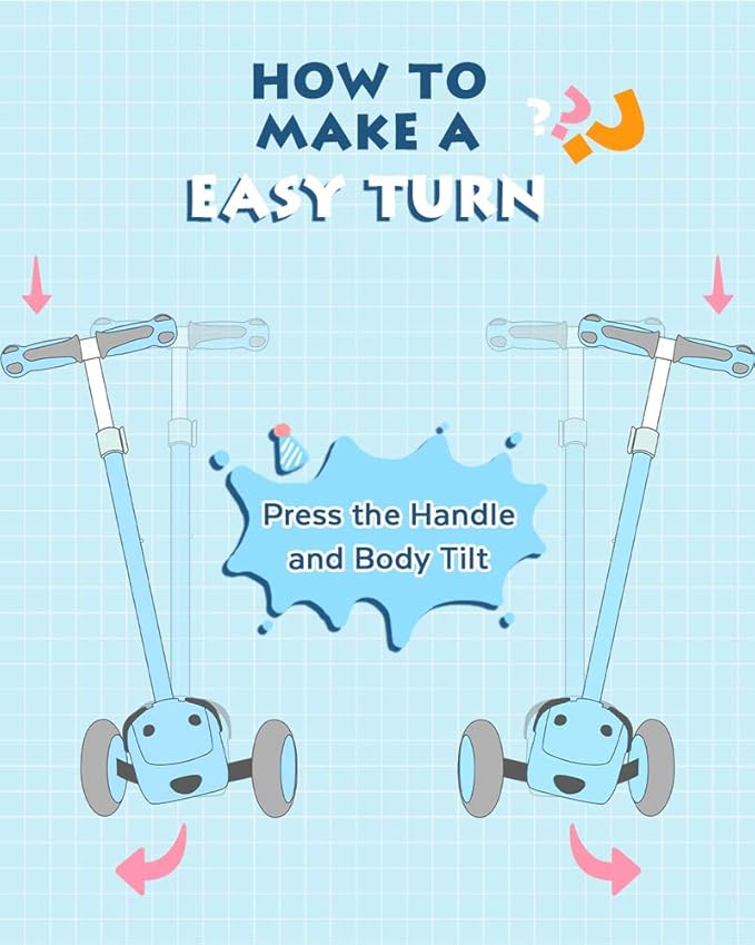 MOUNTALK Kids Scooter for Ages 1-12 Years, 3 Wheels Toddler Scooter for Children Age 1-3/3-5/5-8/8-12 Boys and Girls with Adjustable Heights and LED Wheels