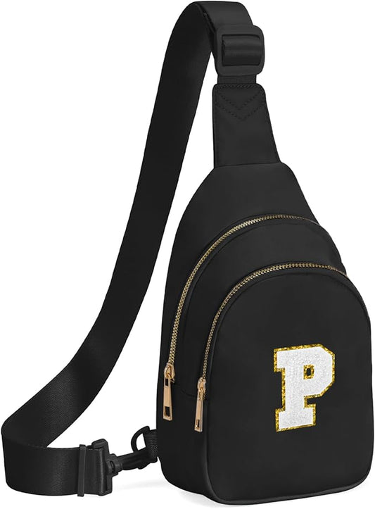 Birthday Gifts for 7 8 9 10 11 12 13 Year Old Girls Small Initial Sling Bag Cross Body Bag Fanny Pack for Girls