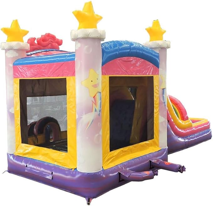 TentandTable Inflatable Bounce House Water Slide for Kids 5-12 Large, Commercial Grade Mega Bouncy Castle for Adults, Jump House, Includes Electric Air Blower, 32' L x 16' W x 15' H, Unicorn